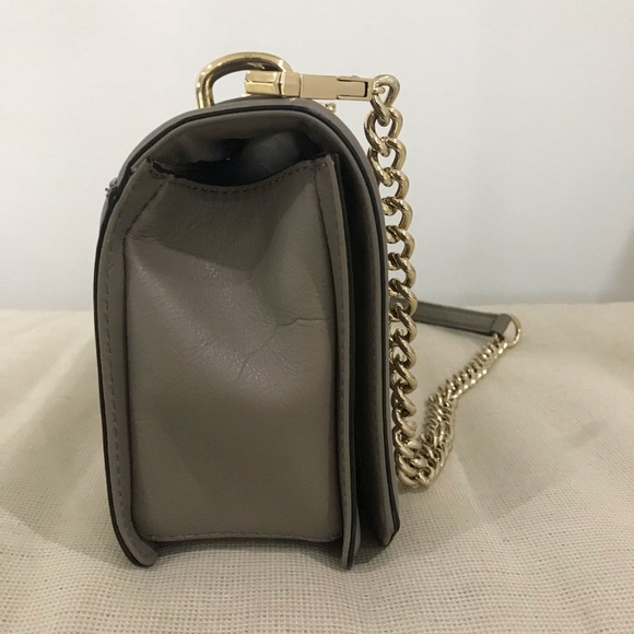 Rebecca Minkoff Geo Love Medium Chevron Crossbody Bag Gray/Taupe/Mushroom - Picture 10 of 14